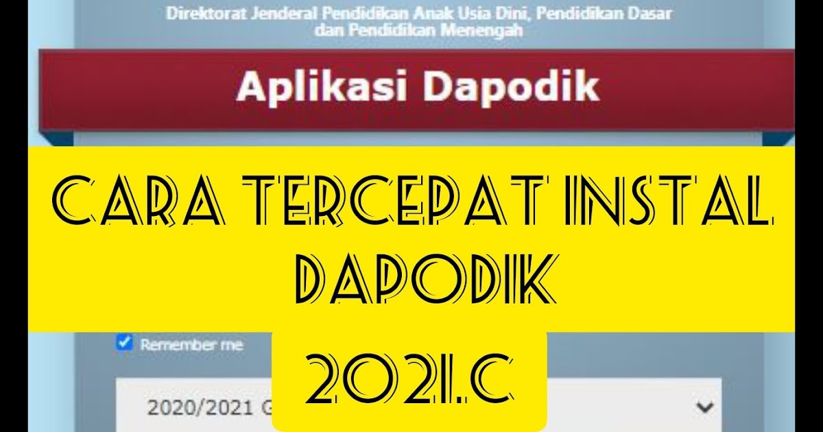 Unduh Prefil Dapodik 2021.C Registrasi Dapodik Paud Online Apa Harus