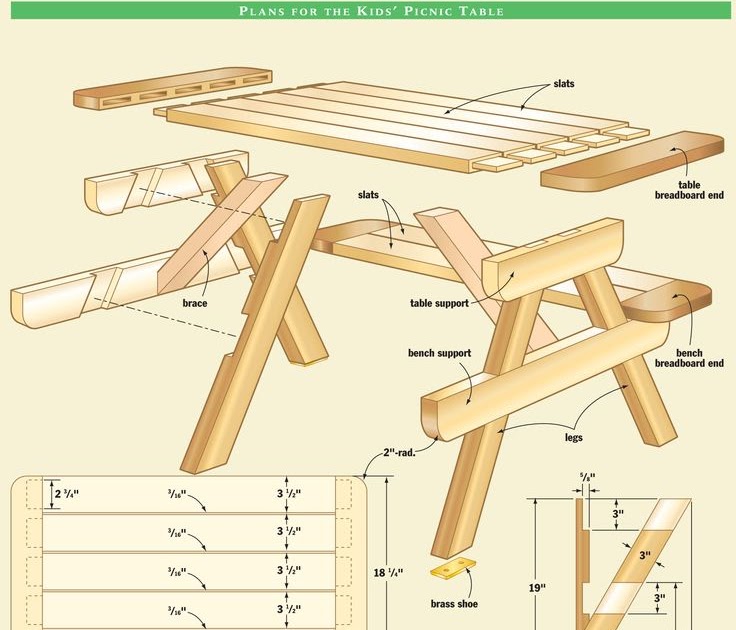Instructions On How To Build A Picnic Table With Separate Benches