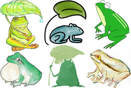 ベスト50 カエル イラスト 手書き 美しい花の画像