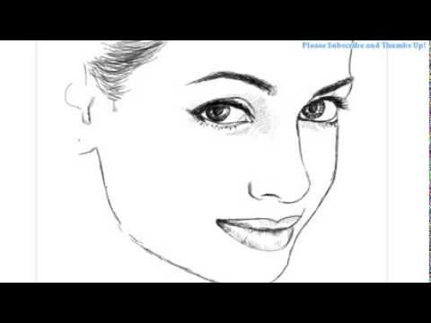 How to Draw  a Beautiful girl  face  YouTube