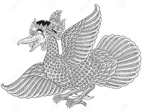 Mewarnai Gambar Burung Garuda - GAMBAR MEWARNAI HD