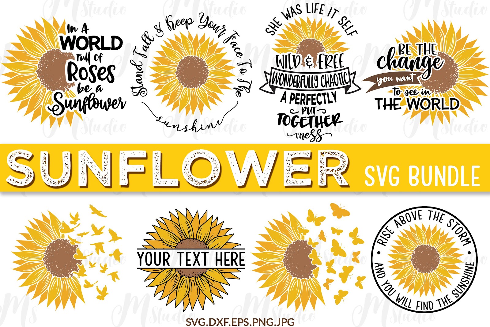 Free Free 96 Sunflower Half Svg Free SVG PNG EPS DXF File