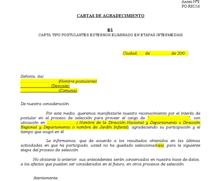 Carta De Agradecimiento Por Invitacion A Licitacion - x 