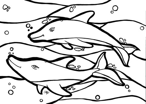 Coloring pages are fun for children of all ages and are a great educational tool that helps children develop fine motor skills, creativity and color recognition! Dolphins Coloring Pages Free Coloring Pages