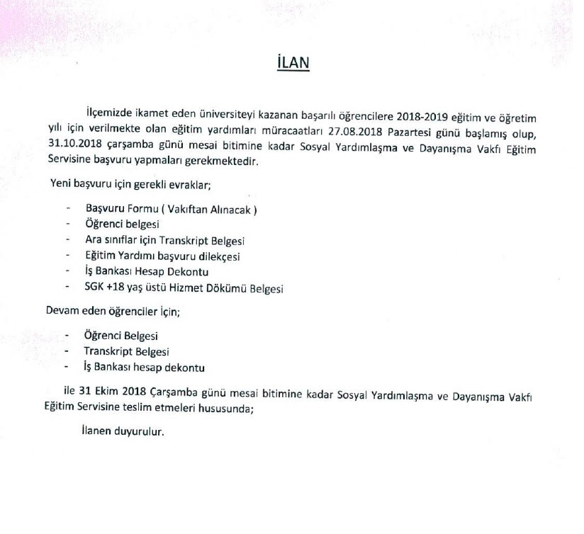 İlçe nüfus ve vatandaşlık müdürlüğü. Sosyal Yardimlasma Ve Dayanisma Vakfi Yardim Dilekce Ornegi