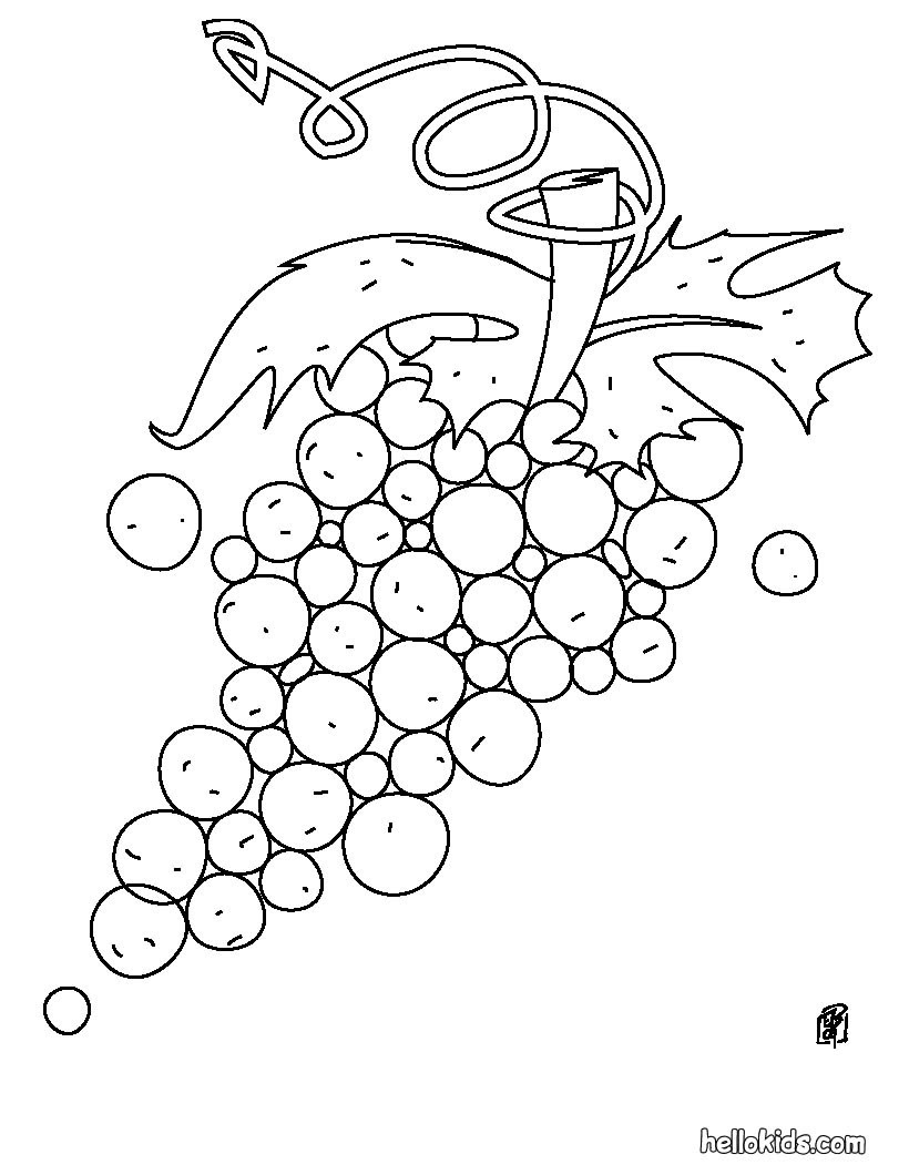 Check spelling or type a new query. Grapes Coloring Pages Hellokids Com