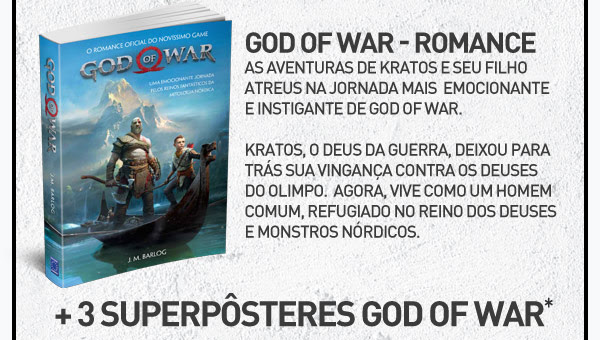 Livro God Of War + 3 Superpôsteres Gigantes de 92cm x 60cm*
