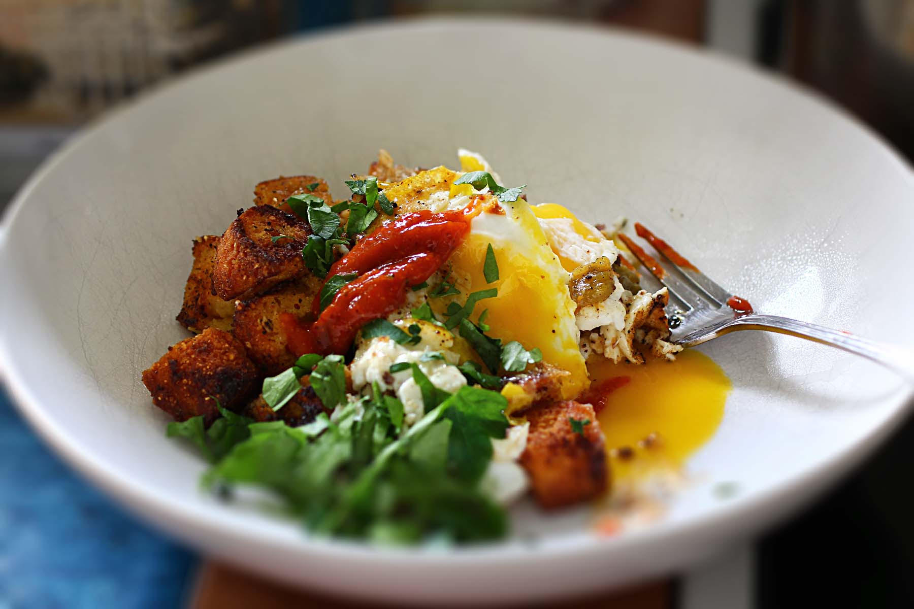 Cornbread is a crowd favorite, but it's hard to find a recipe that doesn't feed an army. Fried Cornbread And Green Chile Eggs Recipe Fiction