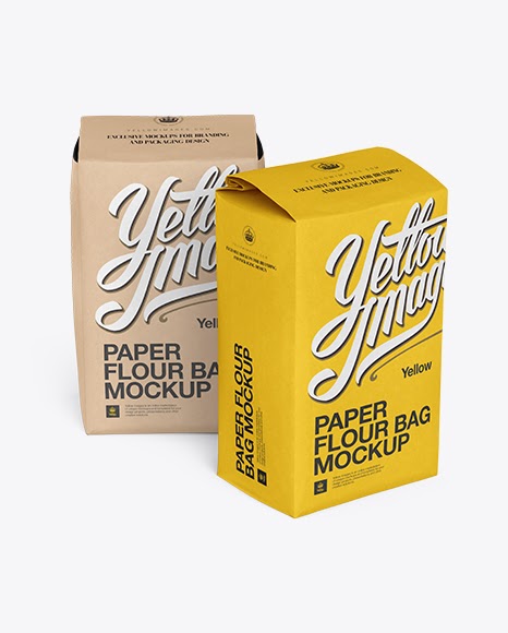 Download Two Paper Flour Bags Mockup | Mockup Xamarin