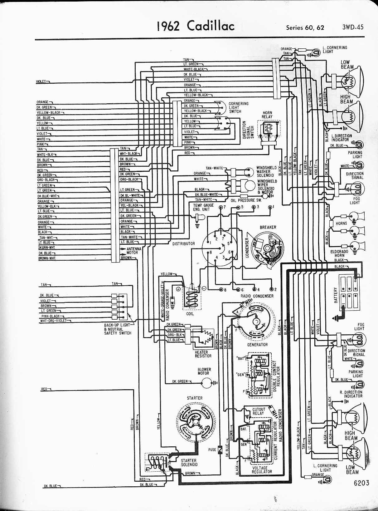 Each circuit displays a distinctive voltage condition. Cadillac Wiring Diagrams 1957 1965