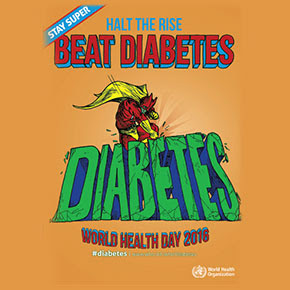 Beat Diabetes illustration — Copyright: World Health Organization (WHO), 2016. All Rights Reserved