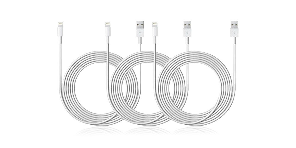 10-Ft MFi-Certified Lightning Cable: 3-Pack