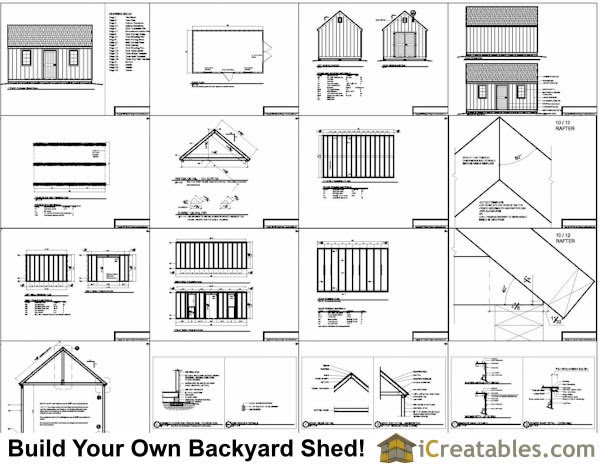 project imi: 12x16 shed plans