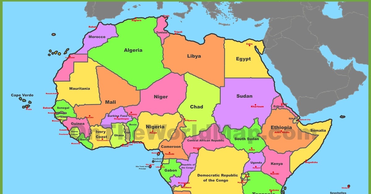 africa political map without names scaricare world