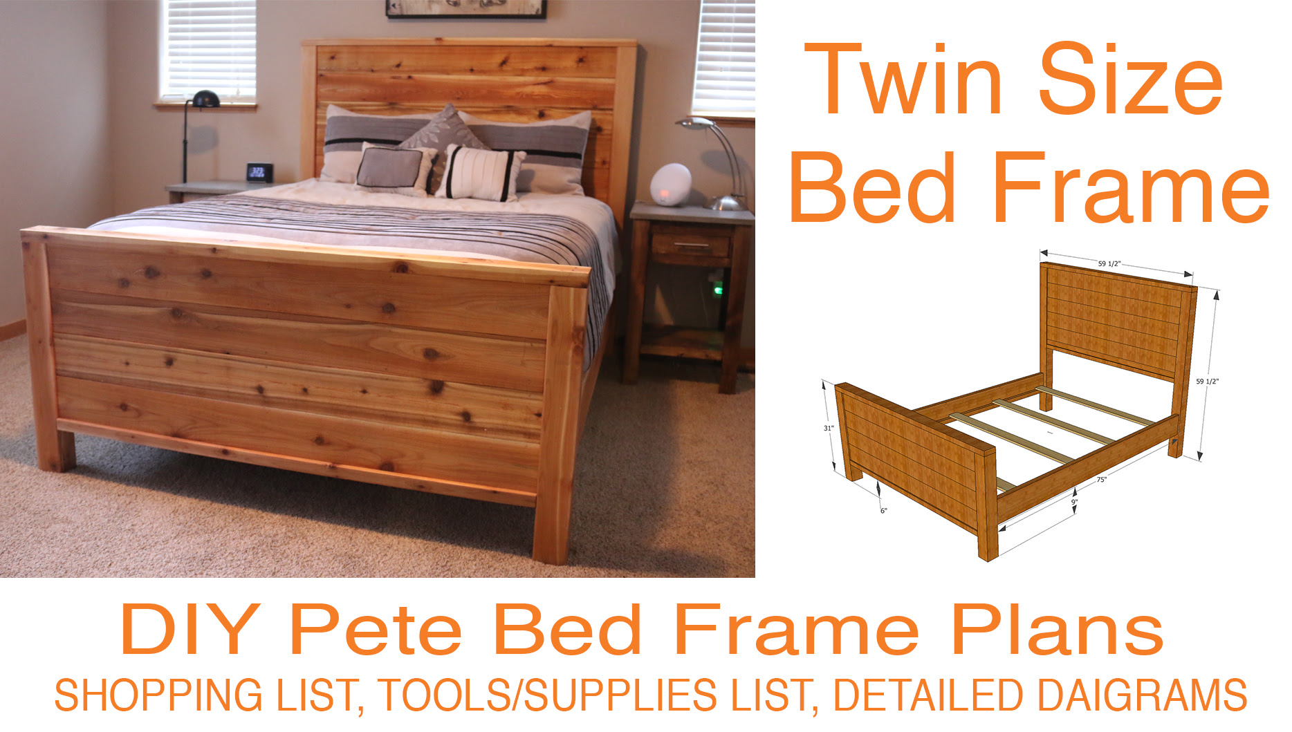 This step by step diy article is about 2x4 toddler bed plans. Diy Bed Frame Plans How To Make A Bed Frame With Diy Pete