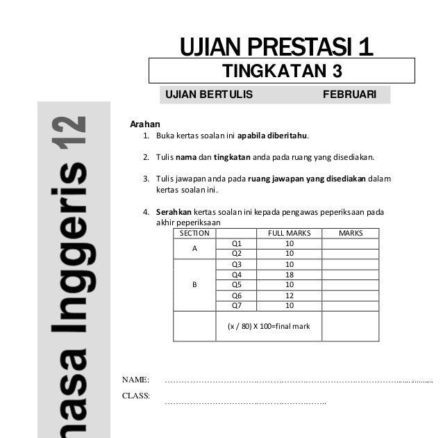 Kertas Soalan Pt3 Bahasa Inggeris 2019 - Terengganu n
