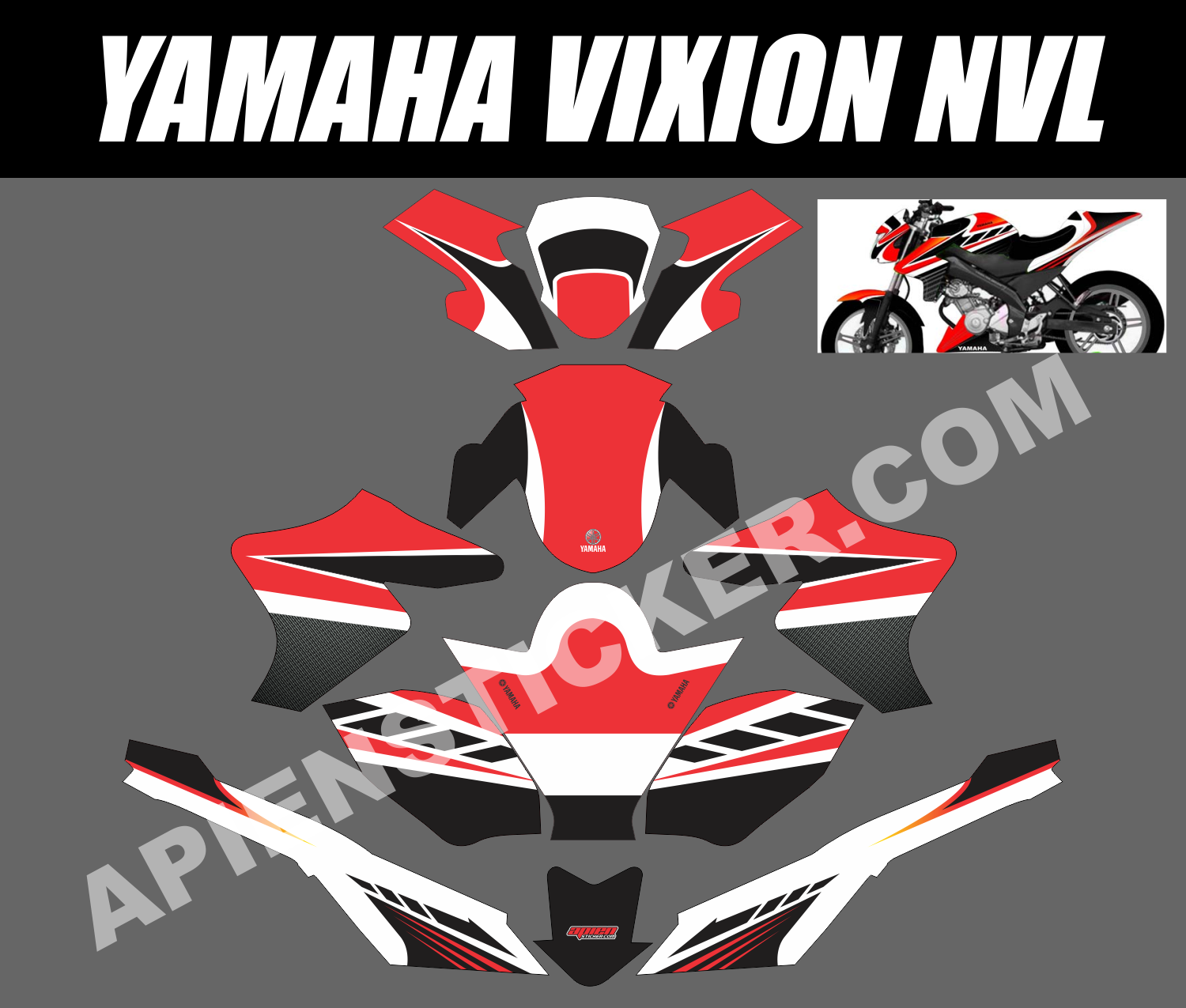 Kumpulan 100 Modif Cutting Sticker Motor Vixion Terbaik Bayem Motor