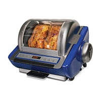 Rotisserie oven in blue