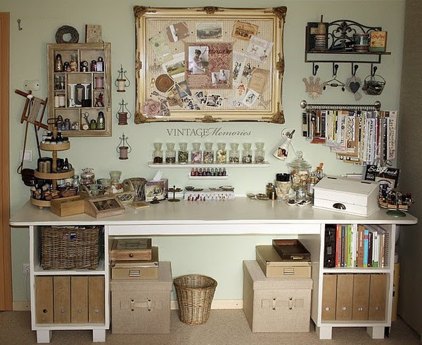 Olivia, i love those shabby chic cans.how thrifty !! Home Decorating Pictures Vintage Craft Room Ideas