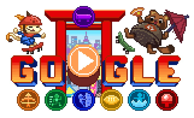 Shoot down the competition today with an aggressive and mean looking gaming logo design for your brand. Doodle Champion Island Games July 25