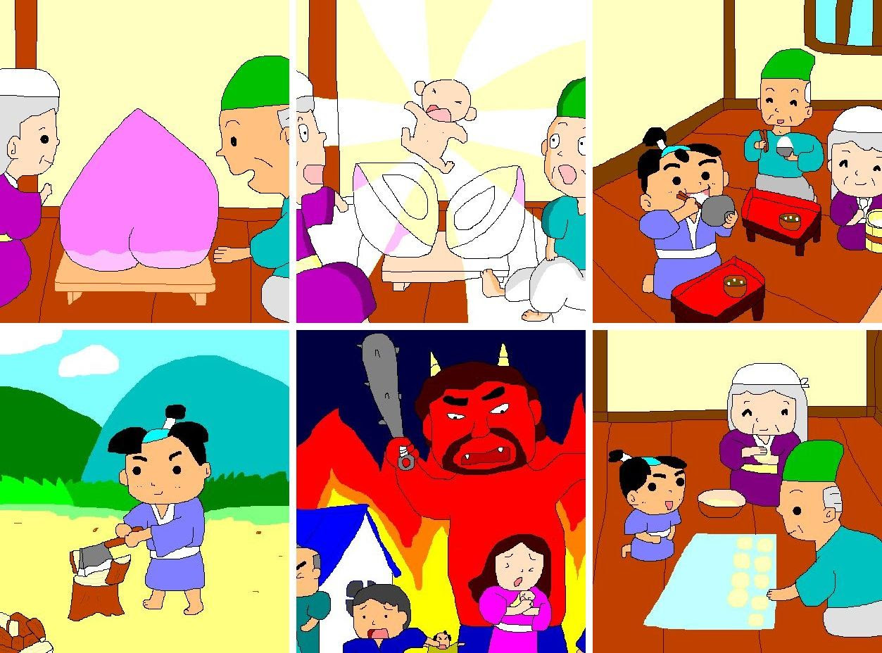 75 イラスト 桃太郎 おじいさん 美しい花の画像
