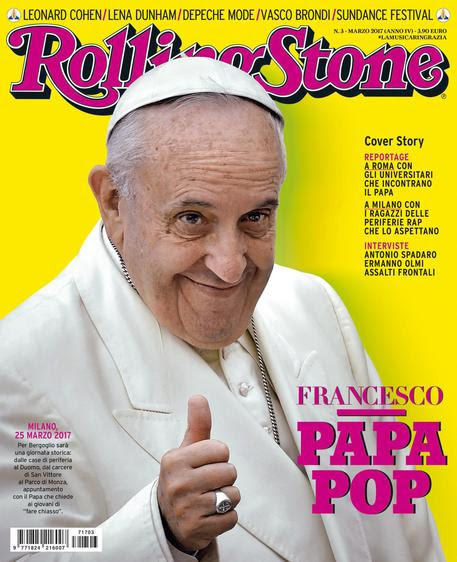 Risultati immagini per papa francesco sulla copertina dei rolling stone immagini