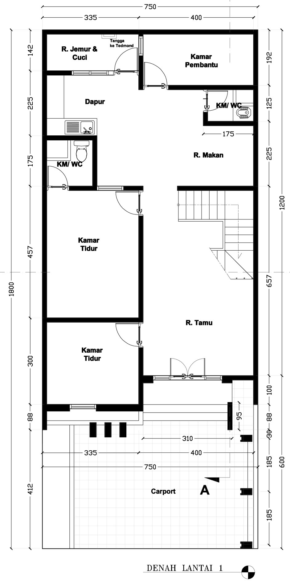 Top Baru 40 Denah Rumah  2 Lantai  Luas  Bangunan 150m2 Denah Rumah 