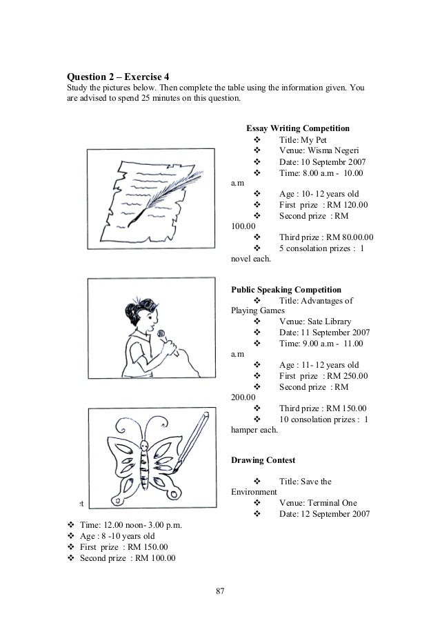Contoh Karangan Upsr Bahasa Inggeris - Wap Contoh