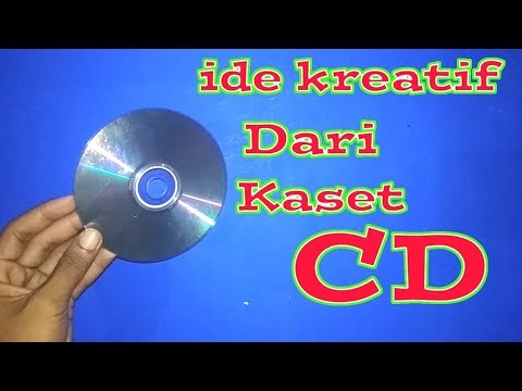 Berikut cara membuat kerajinan  dari kaset  CD  keterampilan 