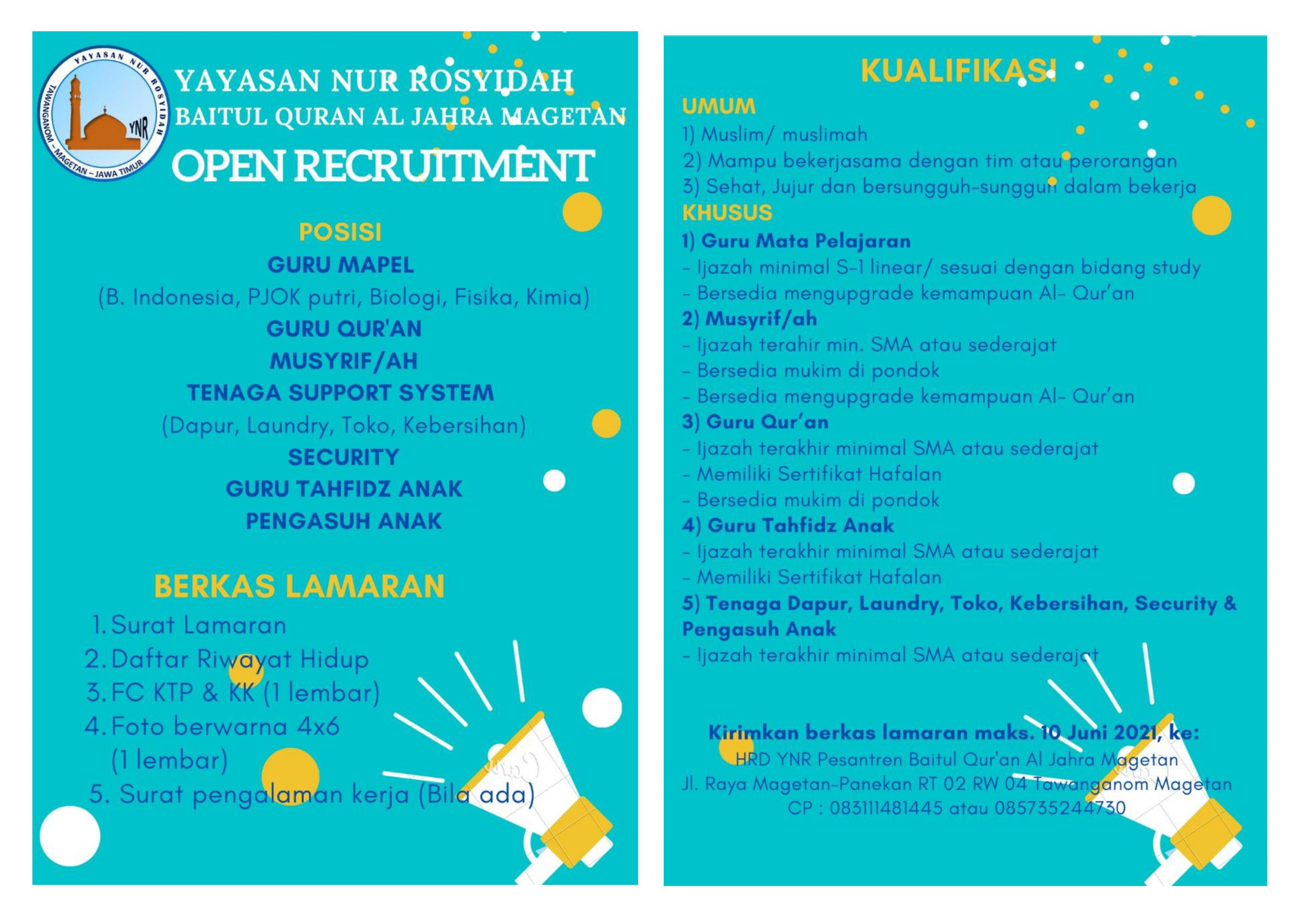 Office dan memiliki kemampuan presentasi yang baik kirim cv lamaran maksmal 1 november 2020 pukul 12.00 wib via email ke : Biro Alumni Dan Tracer Study Universitas Pgri Madiun