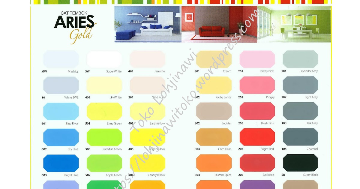 38 Kartu Warna Cat  Tembok  Avitex