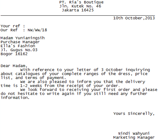 Contoh Surat Pemesanan Barang Dalam Bahasa Inggris Dan Terjemahannya / Contoh Surat Bahasa Inggris Pesanan Download Kumpulan Gambar / Contoh 4 surat lamaran kerja bahasa inggris.