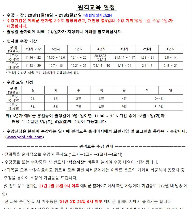 교육부 학점은행제 평가인정 원격교육 훈련기관. ì˜ˆë¹„êµ° 5ë…„ì°¨