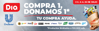 Compra 1, donamos 1*, tu compra ayuda, Unilever. * Productos limitados a 100.000 uds.