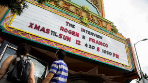 Seth Rogen, Evan Goldberg make surprise appearance at 'Interview' showing