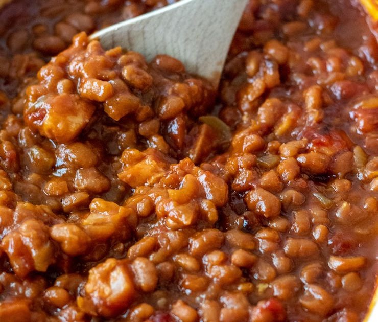 Hot Dogs And Beans Recipe - The Best Skillet Barbecue Baked Beans with