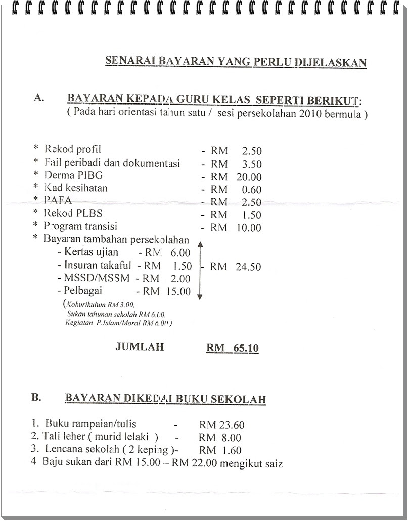 Contoh Surat Bayaran Sekolah