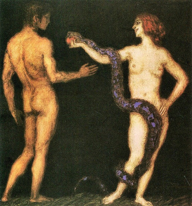 Adam and Eve (Искушение) (653x700, 206Kb)