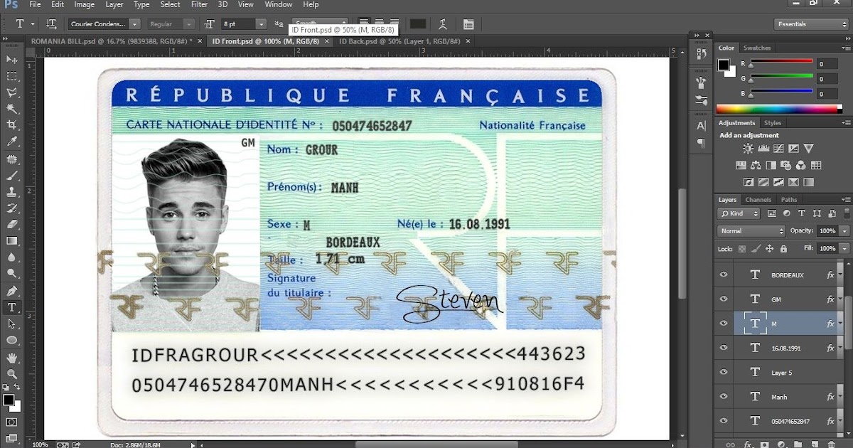 Carte D'identité Vierge Png / Demarches Administratives ...
