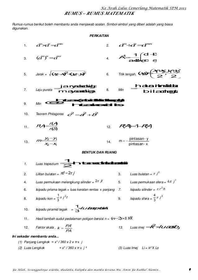 Kertas Soalan Pt3 Matematik - Surasmi C