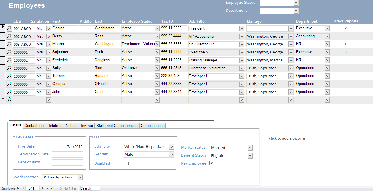 Template Formats Form Download Free Microsoft Access Employee Database Template