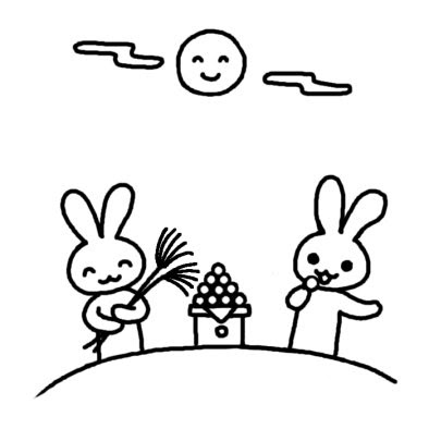 元の9月 イラスト 白黒 最高の動物画像