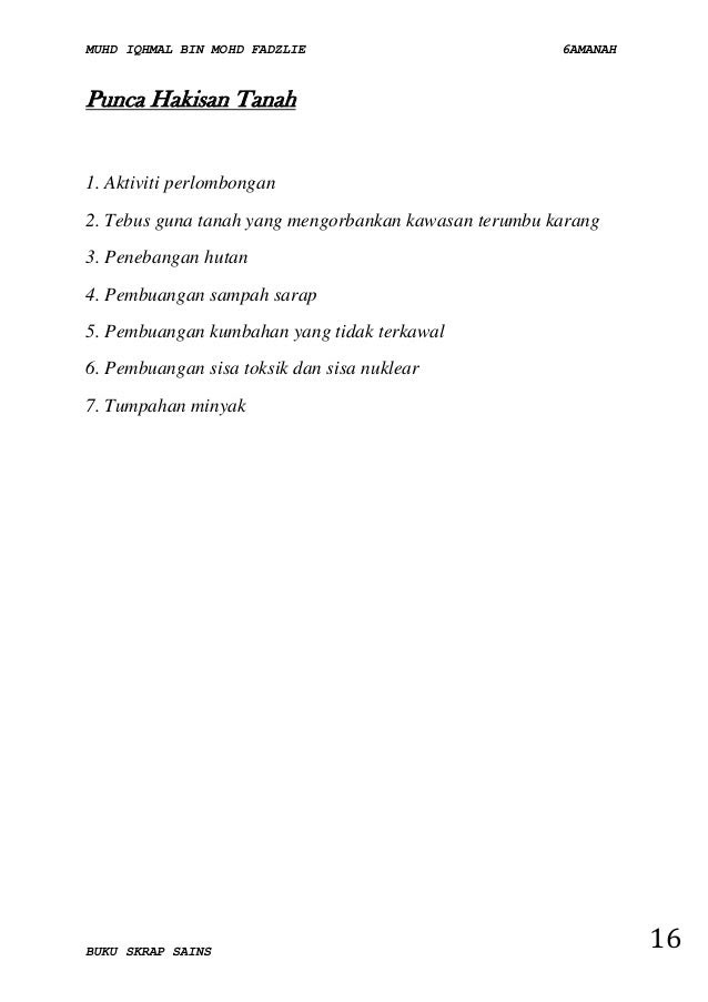 Contoh Buku Skrap Sains Tingkatan 3 - Downlllll