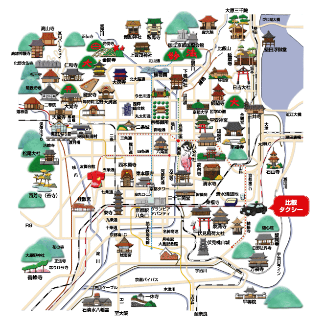 Hd限定京都 地図 イラスト 美しい花の画像