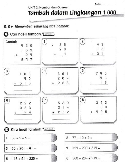 Soalan Matematik Tahun 1 Operasi Tolak - J Kosong w