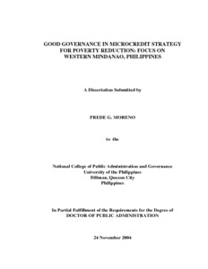 Maybe you would like to learn more about one of these? Goog Governance In Microcredit Strategy For Poverty Reduction Focus On Western Mindanao Philippines E Lis Repository