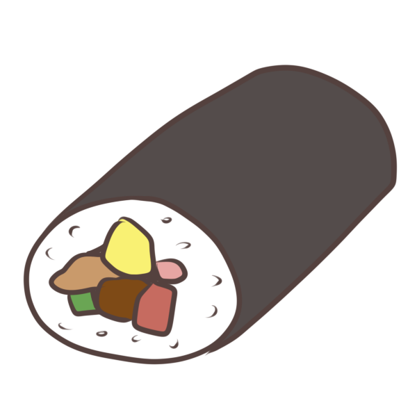 かわいい動物画像 最高かつ最も包括的な恵方巻き イラスト