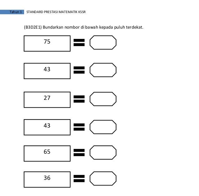 Soalan Matematik Tahun 2 Bundarkan - Kuora k