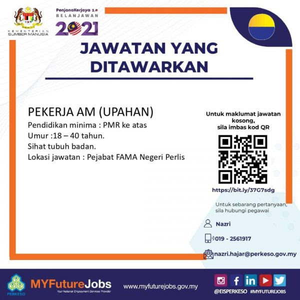 A.gov website belongs to an official government organization in the united states. Jawatan Kosong Lembaga Pemasaran Pertanian Persekutuan Fama Jawatan Kosong Terkini
