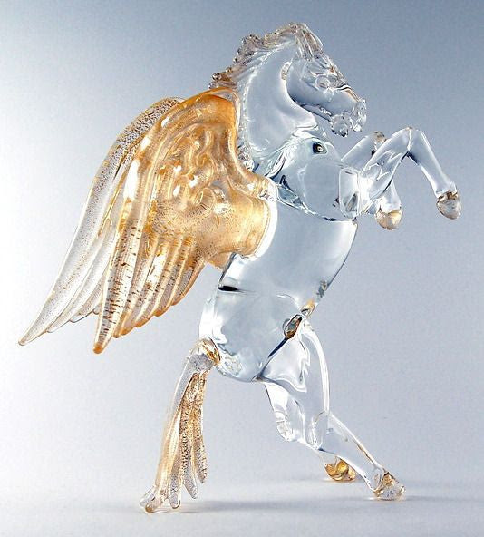 Glass murano horse miniature 1 x 1 vintage original mid century. Murano Crystal Horse Sculpture Murano Glass Sculptures